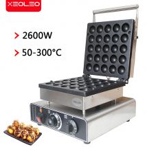 XEOLEO Electric Waffle Maker 850W Round Ball Waffle Machine 4cm Waffle Making Machines Non-stick takoyaki maker