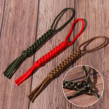 1 szt. Na zewnątrz na kemping węzeł kukurydziany zestaw survivalowy Paracord sznur do z nylonu i łańcucha ozdób nóż wisiorek spadający brelok 7 pasm