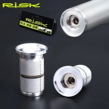 RISK Bike Forcella Steerer 1-1/8" (28.6mm) Cuffia Stelo Tappo Superiore Tappo di Compressione in Carbonio Star Dado Regolatore Bullone di Espansione