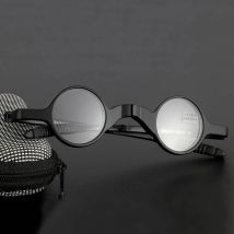 New Folding Reading Glasses Men  Black Small Round Eyewear TR90 Opitcal  Ultra Light Portable Ladies Round Glasses With Case