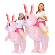 New Adult Kids Bunny RabbitAnime Inflatable Costumes Easter Cosplay Costume Halloween Purim Party Role Play Disfraz