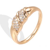 SYOUJYO Romantic Natural Zircon Women's Ring 585 Rose Gold Top Quality Daily OL Crystal Jewelry Gifts Easy Matching Rings
