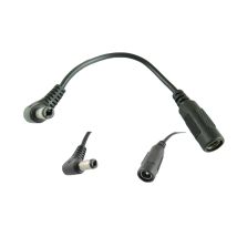2 Stück Gleichstrom 5,5 mm x 2,1 mm Stecker 90 °   Rechtwinklig auf 5,5 mm x 2,1 mm Buchse, Verlängerungskabel, 15 cm, für LED-CCTV