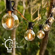30M LED Fata String Light Globo Party Ghirlanda Luce G40 Luce festone Luce bianca calda Decorazione di nozze per cortile esterno