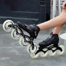 Eisschnelllaufschuhe Erwachsene Herren Damen Carbonfaser Rollschuhe Big Wheel Skates