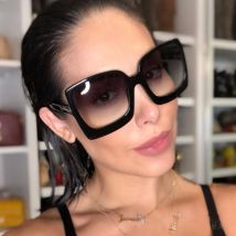 Vintage Übergroßen Quadratischen Sonnenbrille Frau Luxus Marke Big Rahmen Sonnenbrille Für Frau Schwarz Mode Gradienten Weibliche Oculos