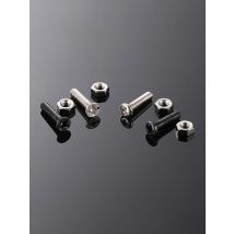 AVSSZ 10 Pairs Audio Video 86 Cabinet Panel D Type Module Socket Round Flat Head Metal Screws & Nuts 3mm O.D 12 14mm Length