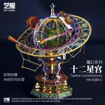 MMZ MODEL MU 3D Metall Puzzle Zwölf Konstellationen modell kits mit LED licht DIY 3D Laser Cut Montieren Puzzle Spielzeug Für Erwachsene