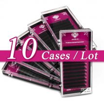 10 Stück/Packung Aboonie Seiden-Einzelwimpern Großhandel Wimpernverlängerung Nerz-Volumen-Wimpern-Trays Private Wimpernverlängerung