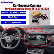 Für Skoda Kodiaq Karoq 2017-2023 Auto Rückansicht Kamera Adapter Parkplatz RCA HD CCD CAM OEM Display Rückfahr bild Upgrade Kit