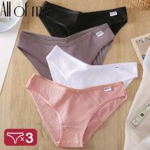 3 Teile/satz frauen Höschen Baumwolle Unterwäsche Schriftsätze Weibliche Unterhose Dessous Sexy Low Taille Pantys für Frau 6 Feste Farbe m-4XL