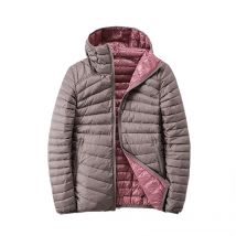 NEUE Marke Frauen Doppel Seite Jacke Ultra Licht 90% Weiße Ente Unten Jacke Mit Kapuze Windjacken Reversible Leichte Warme Mäntel