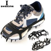 Crampon Schuhe Stiefelüberzug, 1 Paar, 18 Zähne, rutschfest, für Eis und Schnee, Schuhe, Stiefel, Traktionsstollen, Spikes, Steigeisen, Schuhe, Stiefelüberzüge
