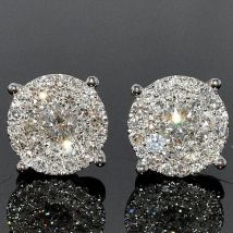 Huitan Orecchini a bottone da donna moderni Design semplice ed elegante Matrimonio Fidanzamento Accessori moda Regalo di fantasia Brillante CZ Gioielli