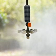 Hängen Beschlagen Düse Mit Ventil Kreuz Zerstäubung Düse Nebel Wasser Sprinkler Gewächshaus Garten Terrasse Zerstäubung Befeuchten 1set