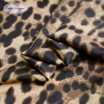 1 Meter x 1,5 Meter weiches Pyjama-Kleidermaterial aus Kreppsatin, Charmeuse-Stoff, Afrika-Leoparden-Textil