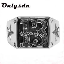 Motor Biker Nummer Ring Edelstahl Männer Jungen Mode Cool Man Biker Ring Geschenk OSR578