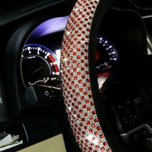 Kristall Leder Auto Lenkrad abdeckungen Fall Diamant für Frauen Damen Lenkrad hülse Universal Auto Lenker abdeckungen