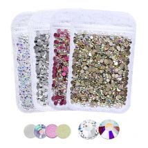 Quality Assurance! Various Clear AB Non hot fix Rhinestones ss3-ss30 flat back crystal stone strass glitter for 3d nail garment