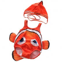 Badeanzug Kinder Ein Stück Anzug Bademode Junge Nette Clown Fisch Bademode Mädchen Cartoon-Muster Schwimmen Anzug Baby Badeanzug