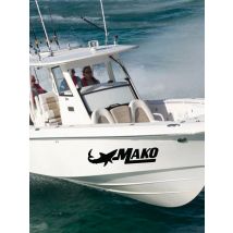 Set of 2 Decals For Mako Boat Vinyl Sticker Removable Waterproof Decals For Ship Yacht Decoration