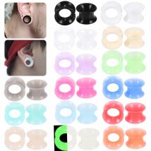 Tapones y túneles de silicona flexibles para los oídos, expansor de dilataciones de oreja, joyería corporal, 3-16MM, lote de 2 unidades
