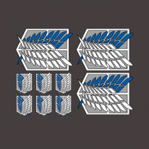 Anime Wärmeübertragungsdruck Attack on Titan Wings of Freedom DTF Vinyl Kleidungstransfer DIY dekorativer Druck