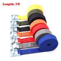 2M Metal Ratchet Straps Luggage Buckle Cargo Straps Tie-Down Belt for motorcycle Belt Rope Straps Strong  Auto Accessories