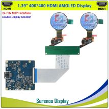 Echtes AMOLED-Display, Dual 1,39 Zoll 400*400 HDMI-kompatibel mit MIPI, doppeltes rundes, kreisförmiges OLED-LCD-Modul-Bildschirmpanel
