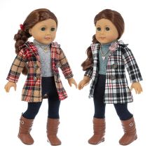3pcs In 1,  Plaid suit  Fit For American Girl Doll 18 Inch Doll Clothes , Shoes are not included.