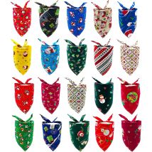100 pz/lotto Special Making Christmas Pet Dog Puppy Cat Cotton bandane collare sciarpa cravatta fazzoletti accessori per animali domestici Grooming K1