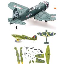 1：48 Britain Spitfire Hurricane F4U Corsair Assemble Fighter Aeroplane Model Combat Airplane Aircraft