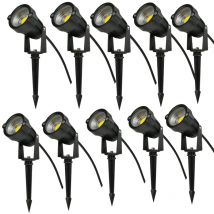10 stücke 3W 5W COB Outdoot Wasserdichte led Garten Lampe 110 V 220V DC12V Außen Beleuchtung Garten