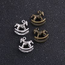14 Stück Antik/Bronze Metall Schöne Mini 3D Trojaner Schmuck Charms 4*14*15mm Vintage Modeschmuck Zubehör