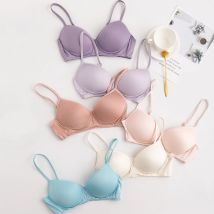 Reggiseno Wireless 100% pura seta reggiseni imbottiti senza cuciture per le donne push up bralette bralet bralett intimo femminile Intimates sutyen