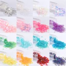 2–6 mm transparente, flache, runde Pailletten, Pailletten, Nähen, Hochzeitskleid-Zubehör, Nagelkunst, Damenbekleidung, DIY-Nähmaterial