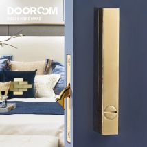 Dooroom Messing Schiebetürschloss Set Griffe LOFT Nordic Push Pull Holztür Innenraum Wohnzimmer Badezimmer Balkon Küche