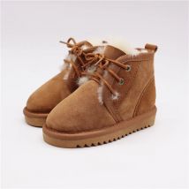 2022 neue Stil Echtem Schaffell Leder Kinder Schnee Stiefel 100% Natürliche Pelz Ankle Schnee