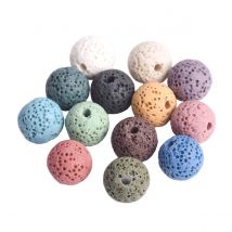 Natürliche Volcano Lava Stein Runde 6mm 8mm 10mm 12mm 14mm 16mm Lose Perlen lot für Schmuck Machen DIY Armband Erkenntnisse