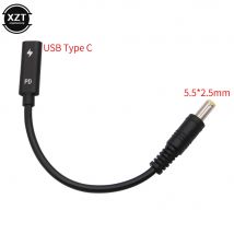 USB 3.1 Tipo C USB Femmina a DC 5.5*2.5mm 5.5*2.1 Maschio Adattatore per caricabatterie Adattatore connettore per Lenovo Asus HP Dell PD
