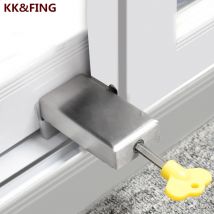 KK&FING Window lock stopper sliding window aluminum alloy safety lock child protection door and window anti-theft lock