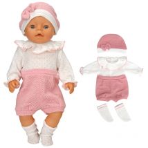 Puppenkleidung 40 cm BabyDoll Boy Blauer Strampler Socken Mütze Set für 40 cm große wiedergeborene Babypuppen