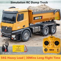 5KG Schwere Last RC Dump Lkw Sechs Rad 4WD Mati Entladen Lift Eimer Hydraulische Boom Led-leuchten 30 Minuten flugzeit RC Lkw Spielzeug