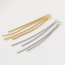 Copper Plating   Chain Tassel Charms Pendant 6PCS For DIY Long Drop Necklace Earrings Making Jewelry