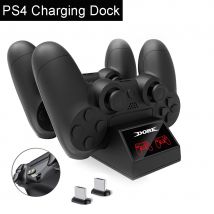 PS4 Controller Charger for Playstation 4 Charger Station with 2 Micro USB Charging Dongles Dual Charging Dock for PS4 Slim Pro