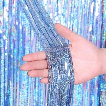 1M 2M 3M 4M Metallfolie Fransen Schimmer Hintergrund Hochzeit Party Wanddekoration Bachelorette Geburtstag Party Hintergrund Hintergrund
