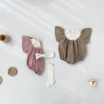MILANCEL Sommer Baby Puff Hülse Mädchen Bodysuit Beiläufiges Infant Kleidung
