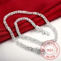 925 Sterling Silber 5mm 20 inch Kette Halskette Für Männer Frauen Charme Hochzeit Engagement Partei Edlen Schmuck