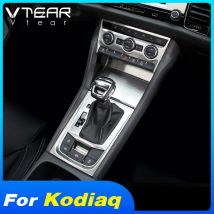 Vtear für Skoda Kodiaq Auto Mittelkonsole Abdeckung Dekoration Getriebe Aufbewahrungspanel Verkleidung AC Rahmenleisten Styling Zubehör Auto