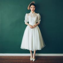 Charmantes Hochzeitskleid 2025, echtes Foto, Hochzeitskleid, Hepburn, Vestido De Noiva, formelles